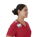 Medline Staten AVE Women's Yoga-Style Scrub Tops with Zipper Pockets (Style 4865)