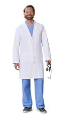 Medline Refine Men's 4-Pocket Full-Length Lab Coats