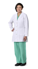 Medline Propel Women's 4-Pocket Staff-Length Lab Coats