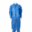 Medline Disposable SMS Barrier Lab Coat with Traditional Collar/Knit Cuffs