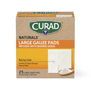 Medline CURAD Naturals Gauze Pads Infused with Baking Soda