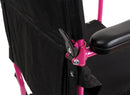 Compass Health ProBasics Aluminum Transport Wheelchair, 19-inch, Pink Pink