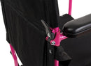 Compass Health ProBasics Aluminum Transport Wheelchair, 19-inch, Pink
