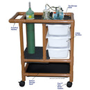 MJM International WoodTone Emergency Crash Cart