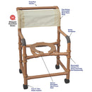 MJM International WoodTone Mid-Size Knockdown Shower Chair