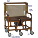 MJM International Wide Shower Chair With Deluxe Elongated Soft Seat And Square Pail