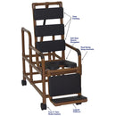 MJM International WoodTone MJM-Tilt Shower Commode Chair And Soft Seat Deluxe Elongated With Total Padding