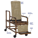 MJM International WoodTone MJM-Tilt Shower Commode Chair