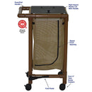 MJM International WoodTone Single Bag Hamper With Optional Foot Pedal