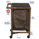 MJM International WoodTone Single Bag Hamper With Optional Foot Pedal