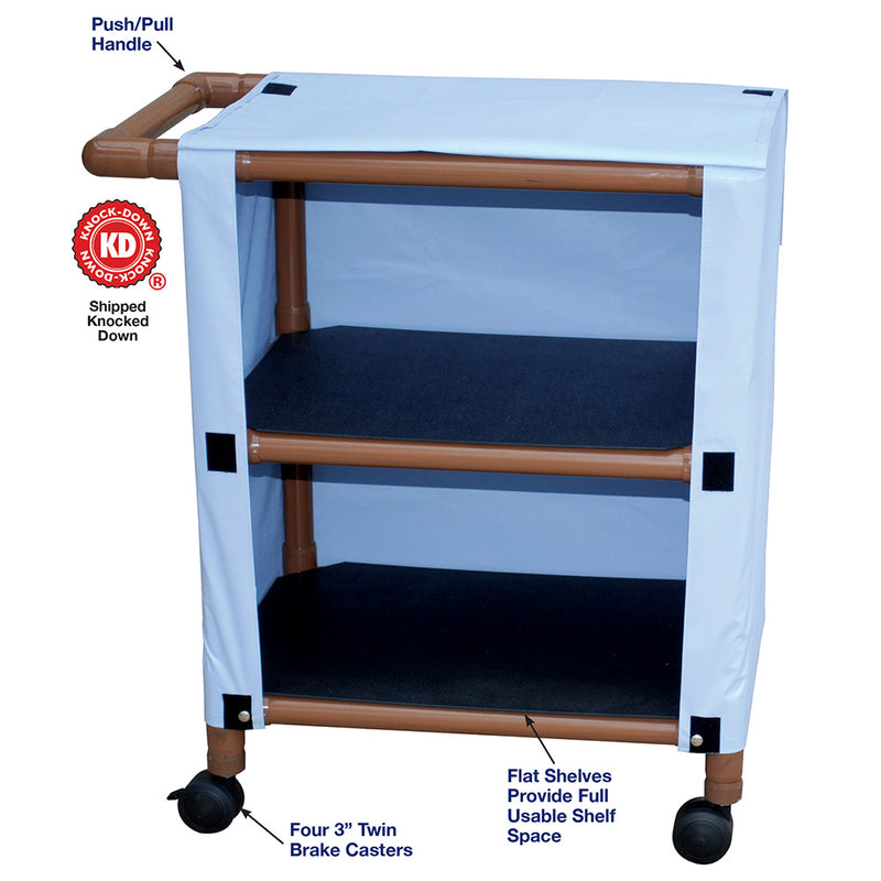 MJM International Two Shelf Linen Cart