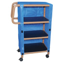 MJM International WoodTone Three Shelf Linen Cart