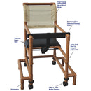 MJM International WoodTone Total Walker With Outriggers