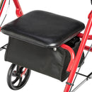Drive Medical Four Wheel Rollator Rolling Walker with Fold Up Removable Back Support