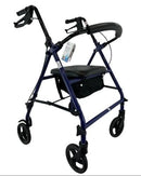 Complete Medical ROLL WITH ME Steel Rollator w/6  Wheels  K/D  Blue  Each