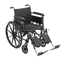 Drive Medical Cruiser X4 Lightweight Dual Axle Wheelchair with Adjustable Detatchable Arms