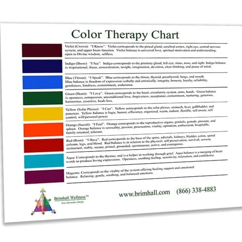 Brimhall Color and Light Therapy Brimhall Color Therapy Chart