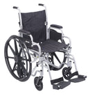 Drive Medical Poly Fly Light Weight Transport Chair Wheelchair with Swing away Footrest