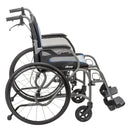 Drive Medical Silver Sport 1 Wheelchair with Full Arms and Swing away Removable Footrest