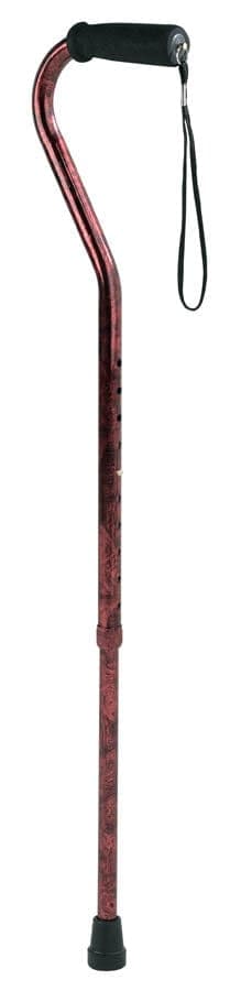 Compass Health Canes Compass Health Carex Designer Offset Cane - Red