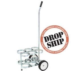 Compass Health Carts & Racks Compass Health D/E Cylinder Cart, 6 Cylinder Capacity