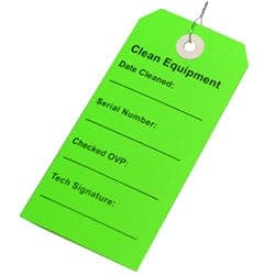 Compass Health Cylinder Accessories Compass Health Equipment Tag, Clean (Green), 500/CS