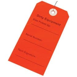 Compass Health Cylinder Accessories Compass Health Equipment Tag, Dirty (Red), 500/CS