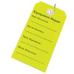 Compass Health Cylinder Accessories Compass Health Equipment Tag, Repair (Yellow), 500/CS