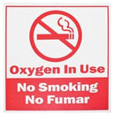 Compass Health Accessories Compass Health "No Smoking, Oxygen in Use" Sign, 7-1/2" Square, 100/PK