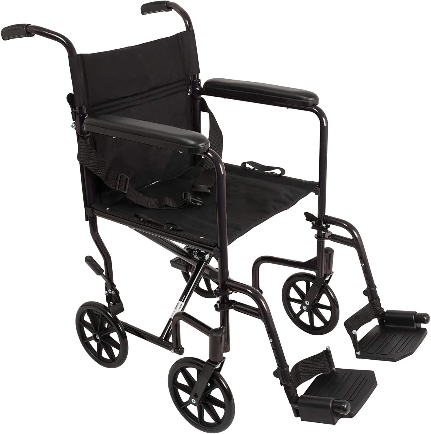 Compass Health Transport Wheelchairs Compass Health ProBasics Aluminum Transport Wheelchair, 19-inch, Black