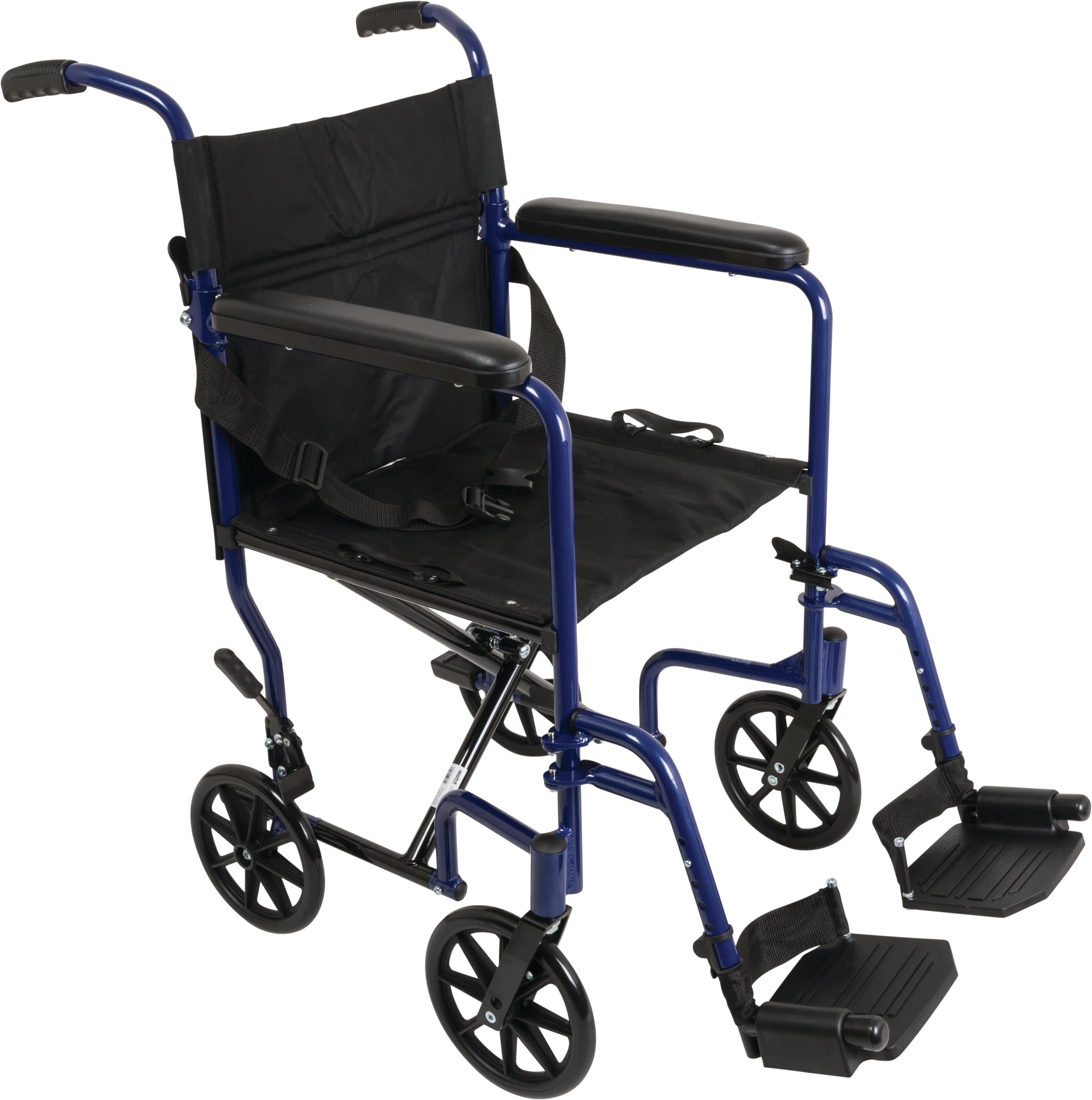 Compass Health ProBasics Wheelchairs Compass Health ProBasics Aluminum Transport Wheelchair, 19-inch, Blue