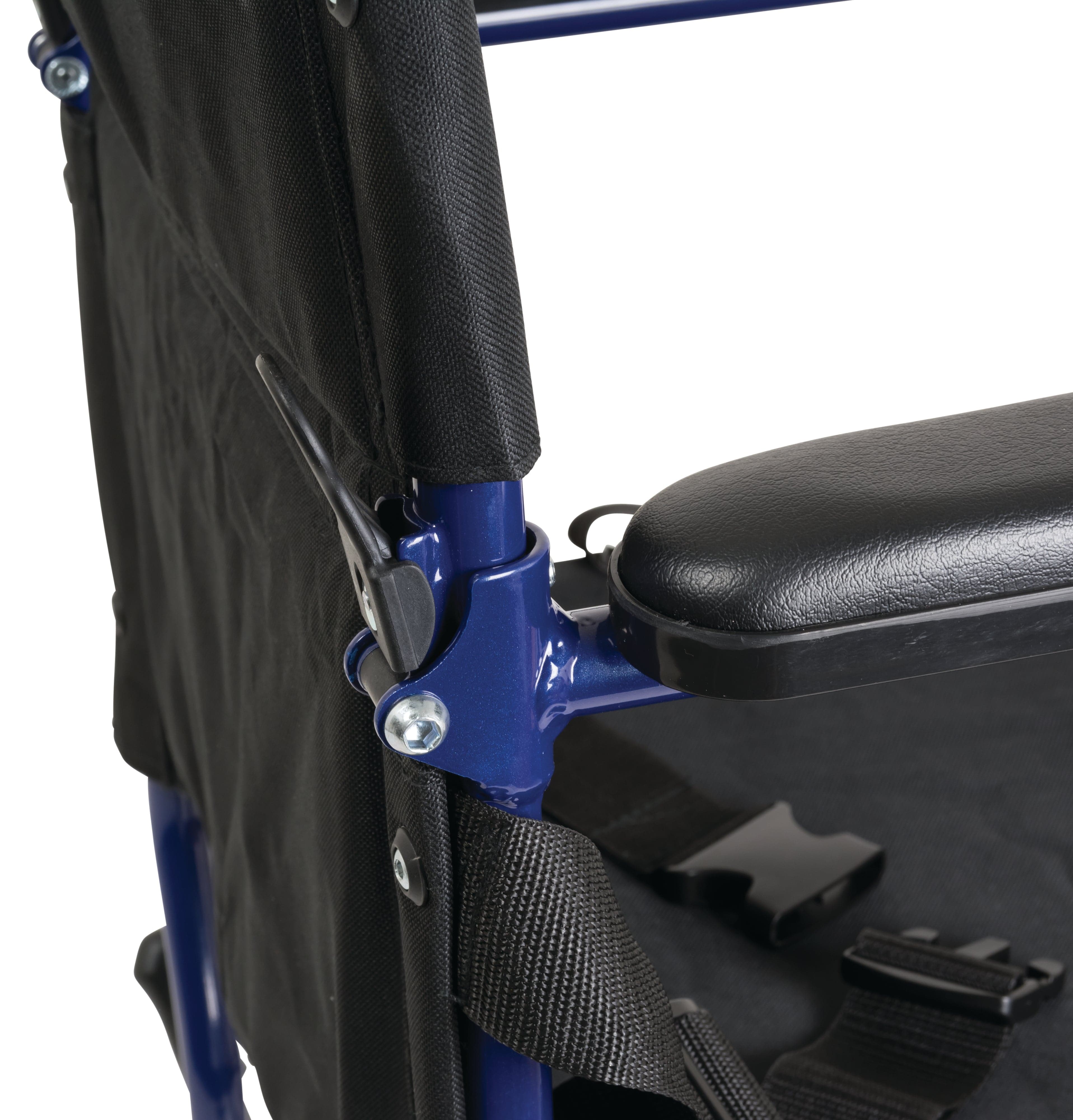 Compass Health ProBasics Wheelchairs Compass Health ProBasics Aluminum Transport Wheelchair, 19-inch, Blue