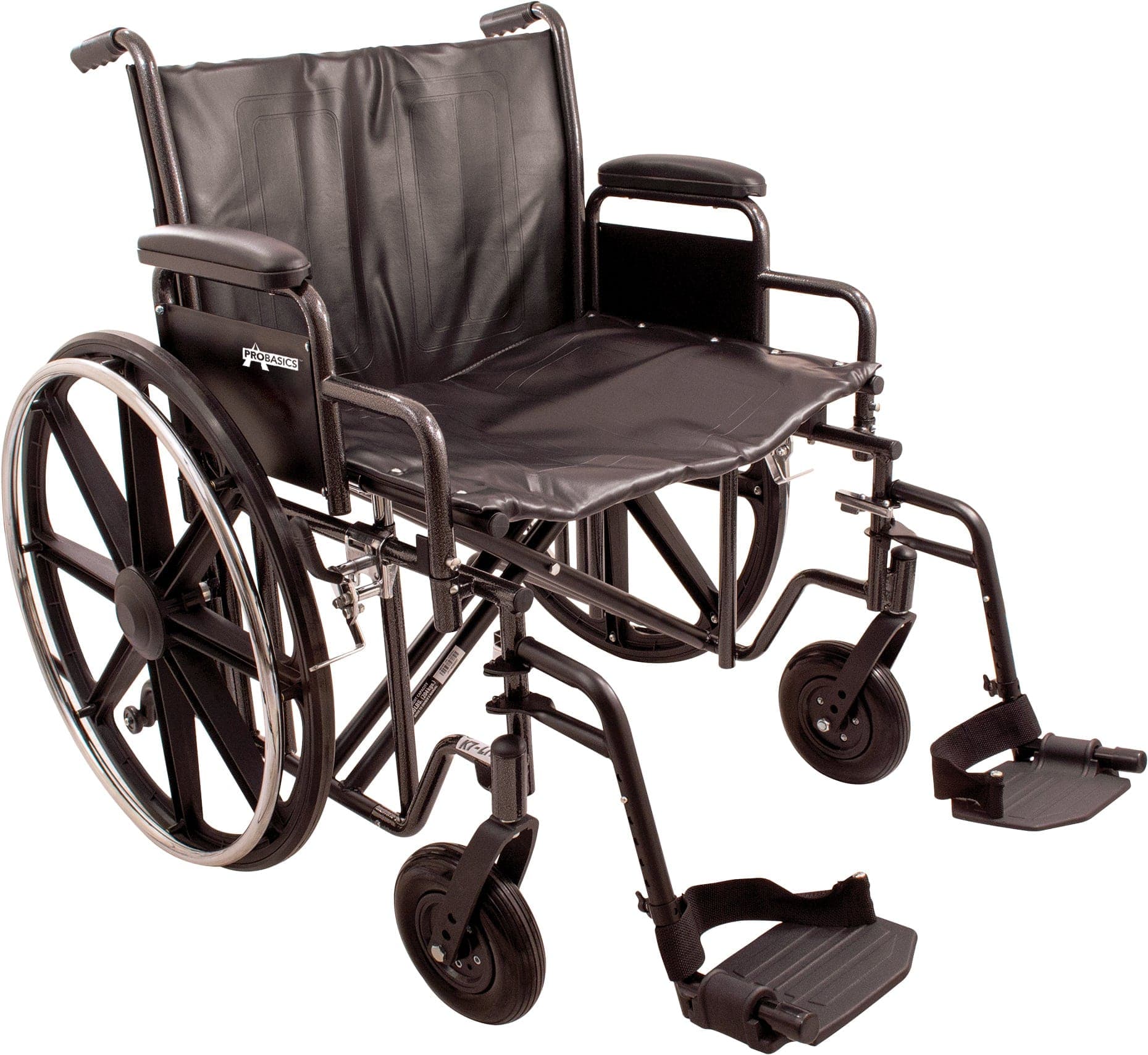 Compass Health K7 Wheelchairs Compass Health ProBasics Heavy Duty K0007 Wheelchair, 24" x 18" Seat with Footrests,
