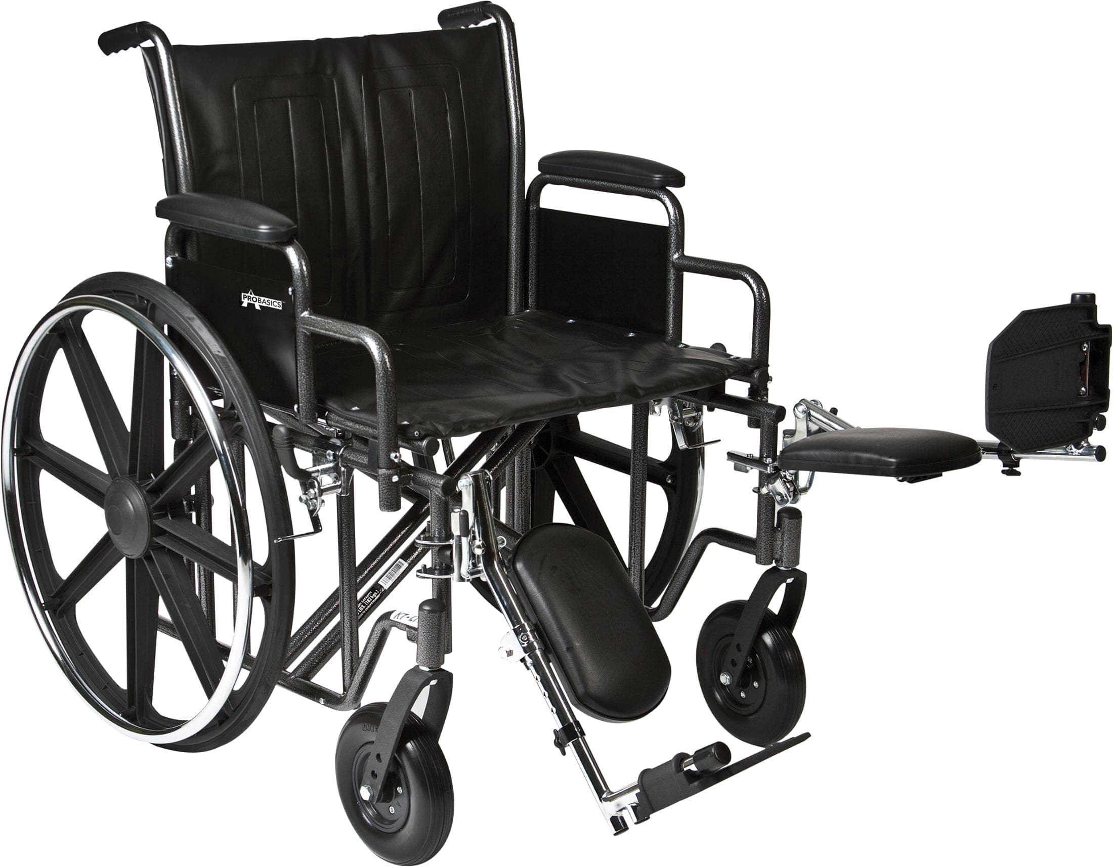 Compass Health K7 Wheelchairs Compass Health ProBasics Heavy Duty K0007 Wheelchair, 24" x 18" Seat with Legrests,