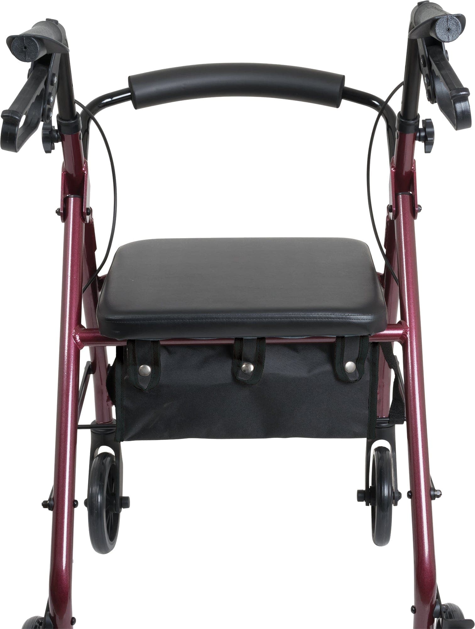 Compass Health 6 Inch Aluminum Rollators Compass Health ProBasics Junior Rollator with 6-inch Wheels, Burgundy,