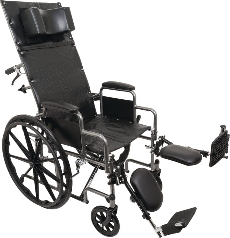 Compass Health ProBasics Wheelchairs Compass Health ProBasics Reclining Wheelchair, 18" x 17", Removable Desk Arms &