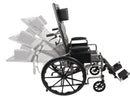 Compass Health ProBasics Wheelchairs Compass Health ProBasics Reclining Wheelchair, 18" x 17", Removable Desk Arms &