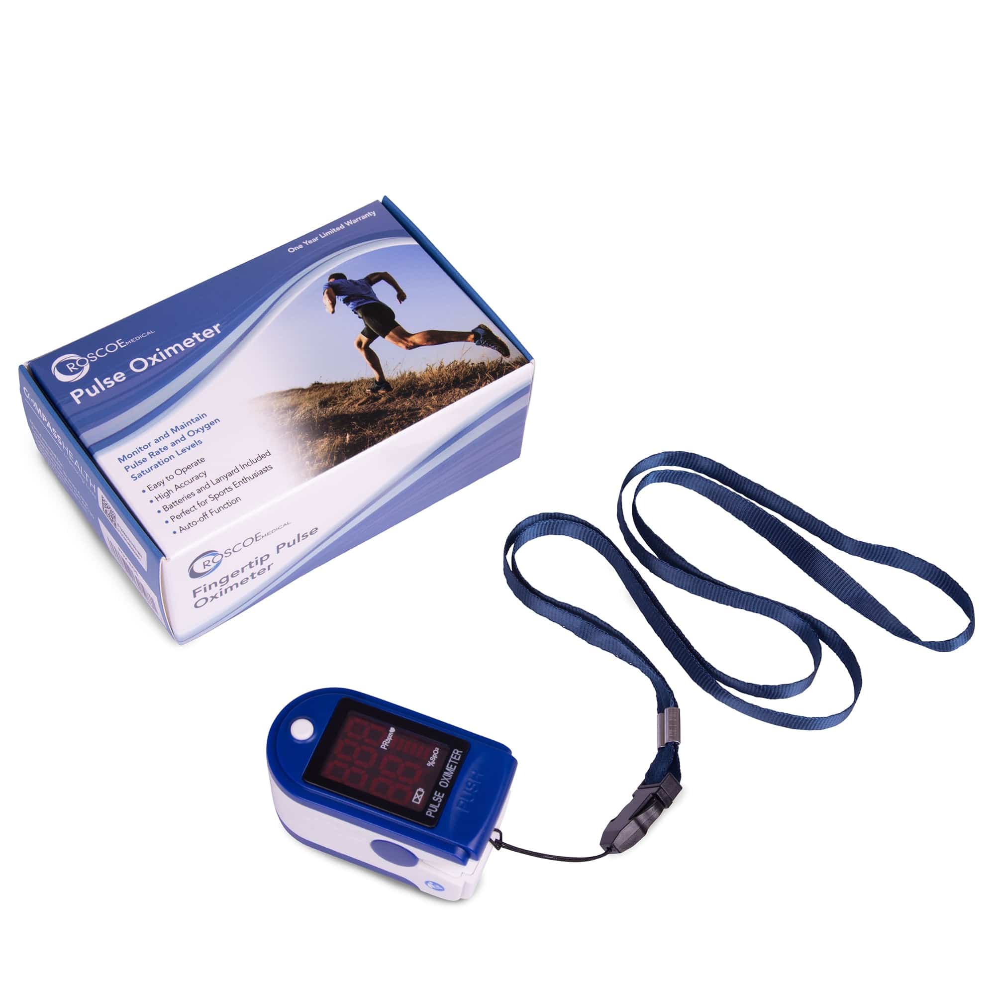 Compass Health Pulse Oximeters Compass Health Roscoe OTC Fingertip Pulse Oximeter