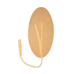 Compass Health Premium Electrodes Compass Health Self-Adhesive Electrodes, 2" x 4" Oval Tan Cloth, Foil Pouch