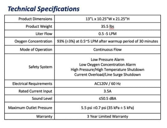 Compass Health Concentrators Compass Health TRUAIRE 5 O2 CONCENTRATOR