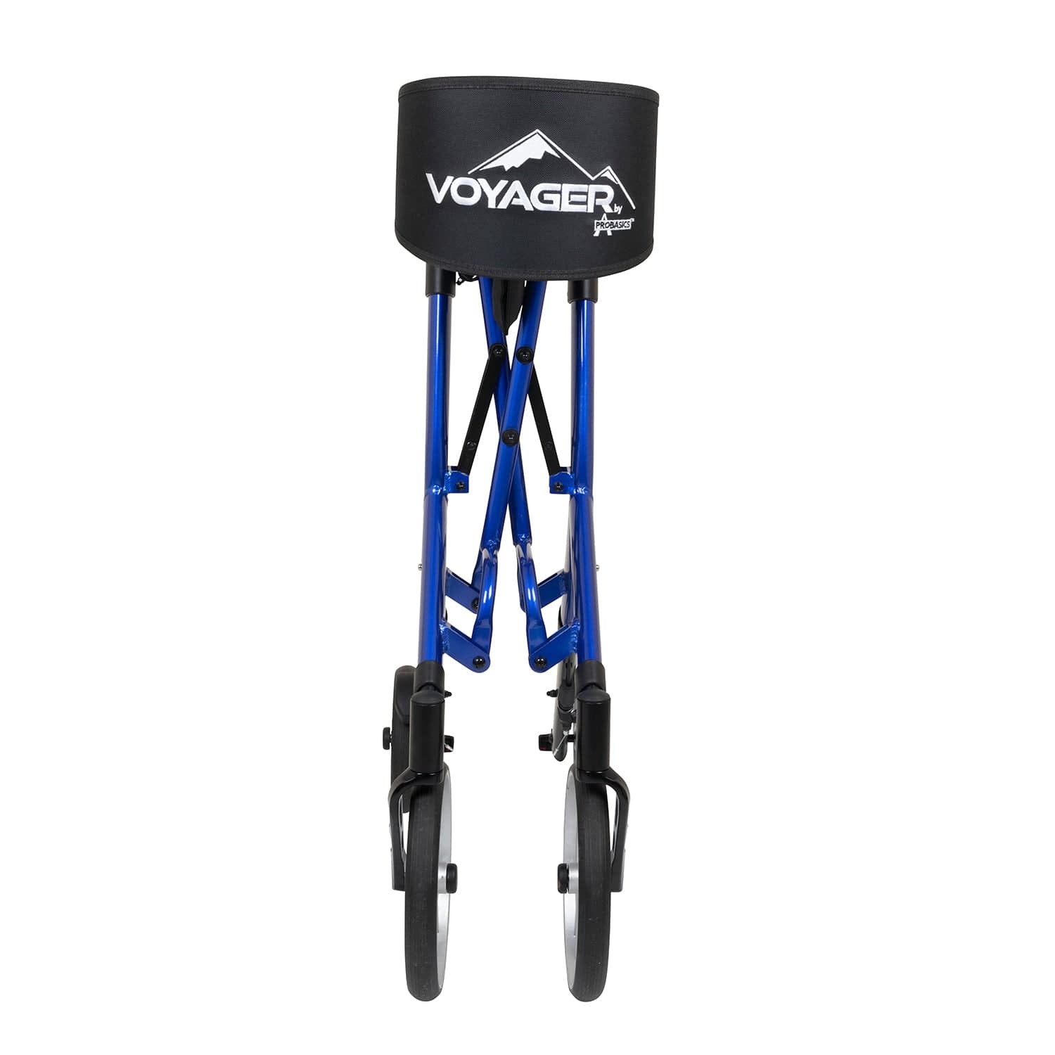 Compass Health Rollators Compass Health Voyager Adjustable Height Euro-Style Rollator, Cobalt Blue