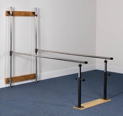 Complete Medical Physical Therapy Bailey Manufacturing Co Wall Mounted Folding Parallel Bars w/7' Handrails