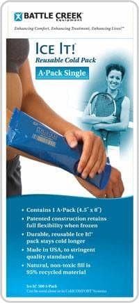 Complete Medical Hot & Cold Therapy Battlecreek Equipment Ice It! A-Pack 4.5 x9  Refill for 10078E Neck/Jaw/Sinus