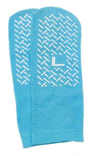 Complete Medical Aids to Daily Living Bell Medical Services Slipper Socks; Large Sky Blue Pair  Men's 7-9   Wms 8-10