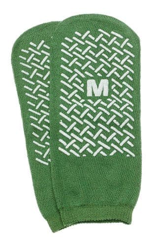 Complete Medical Aids to Daily Living Bell Medical Services Slipper Socks; Med Green Pair Men's 5-6  Wms 6-7 Child 7-11