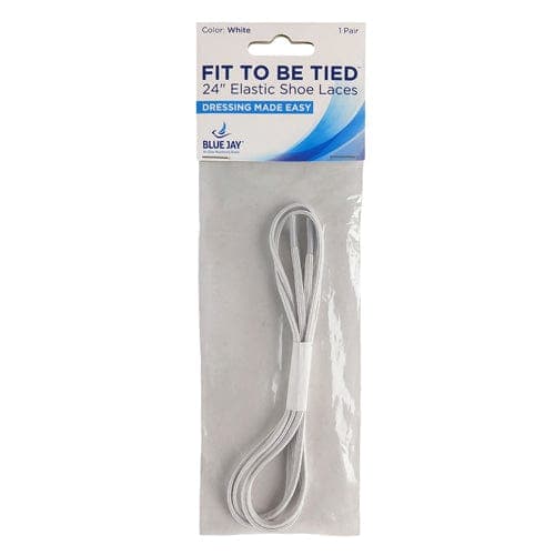 Complete Medical Aids to Daily Living Blue Jay An Elite Health Care Brand Fit To Be Tied Shoe Laces Elas-White 24  pr