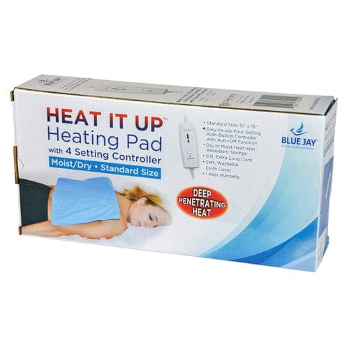 Complete Medical Hot & Cold Therapy Blue Jay An Elite Health Care Brand Heating Pad 12 x15   Moist/Dry 4 Position Switch  Auto-Off