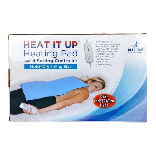 Complete Medical Hot & Cold Therapy Blue Jay An Elite Health Care Brand Heating Pad 12 x24   Moist/Dry 4 Position Switch  Auto-Off