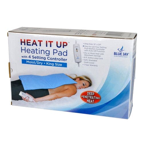 Complete Medical Hot & Cold Therapy Blue Jay An Elite Health Care Brand Heating Pad 12 x24   Moist/Dry 4 Position Switch  Auto-Off