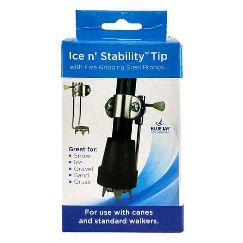Complete Medical Mobility Products Blue Jay An Elite Health Care Brand Ice n' Stability Cane Tip by Blue Jay with 5 Steel Prongs